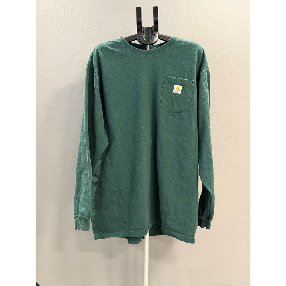 Carhartt Loose Fit Tall Long Sleeve Pocket T Shirt 2XL Green‎ Workwear